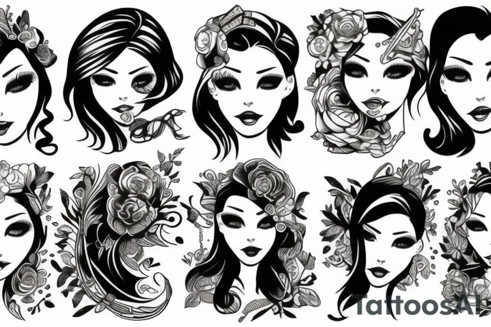 Three women tattoo idea