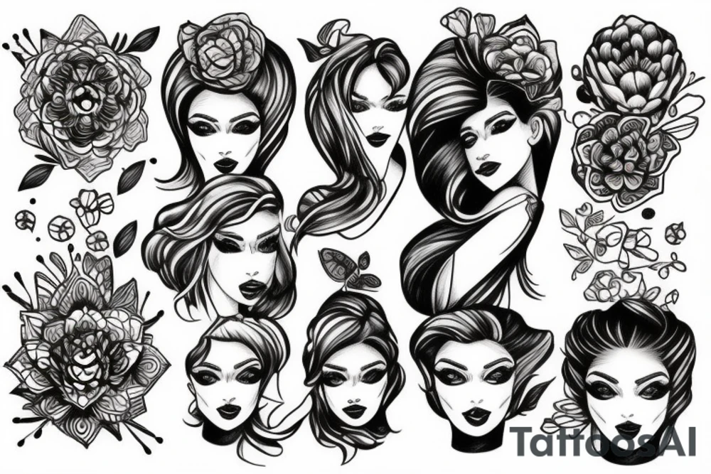 Three women tattoo idea