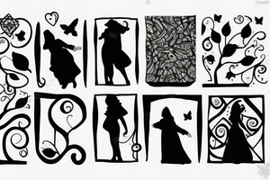 Three sisters silhouette tattoo idea