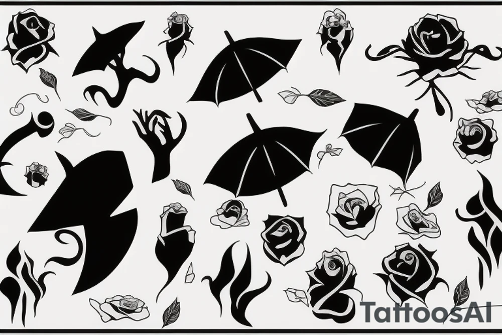 Three sisters silhouettes tattoo idea