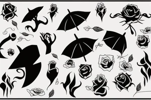 Three sisters silhouettes tattoo idea