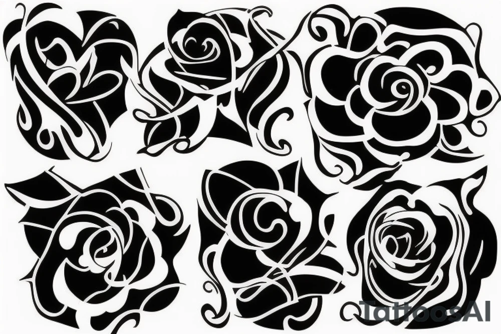 Three sisters silhouettes tattoo idea