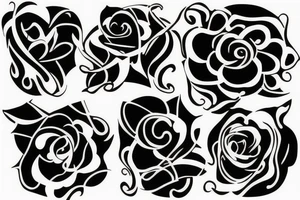 Three sisters silhouettes tattoo idea