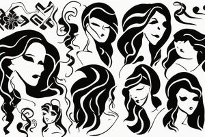 Sisterhood 
silhouettes tattoo idea