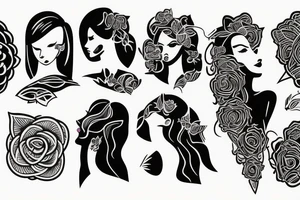 Sisterhood 
silhouettes tattoo idea