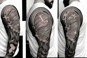 Texas inspired shoulder to mid sleeve tattoo with my sons name Lathan and his birthday 6-17-2018 with piano keys incorporated tattoo idea