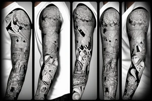 Shoulder to mid sleeve Texas tattoo idea