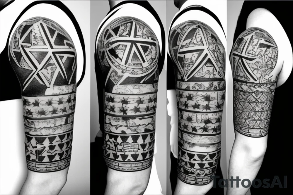 Half sleeve with Texas flag 6/17/2018 tattoo idea