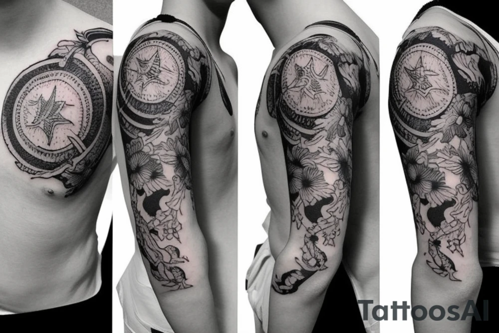 Half sleeve texas tattoo idea