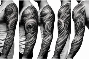 Half sleeve patriotic tattoo idea