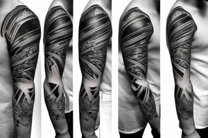 Half sleeve patriotic tattoo idea