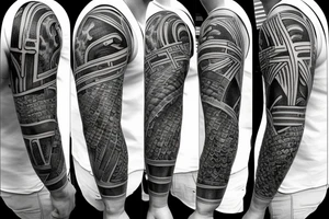 Half sleeve patriotic tattoo idea