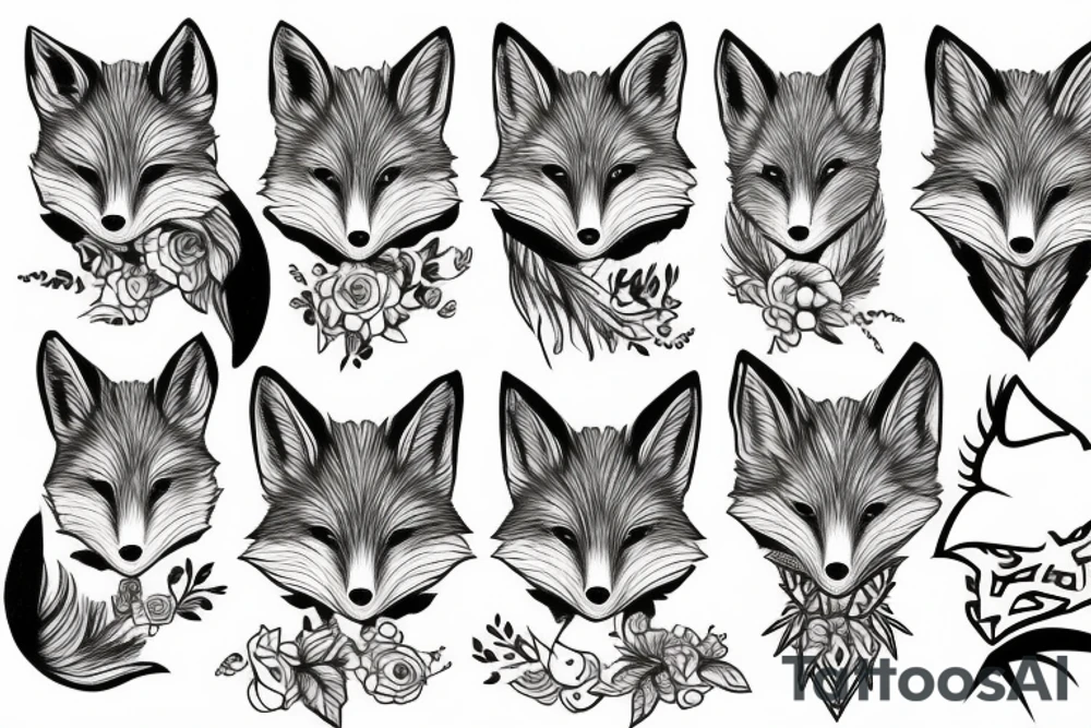 cunning fox tattoo idea