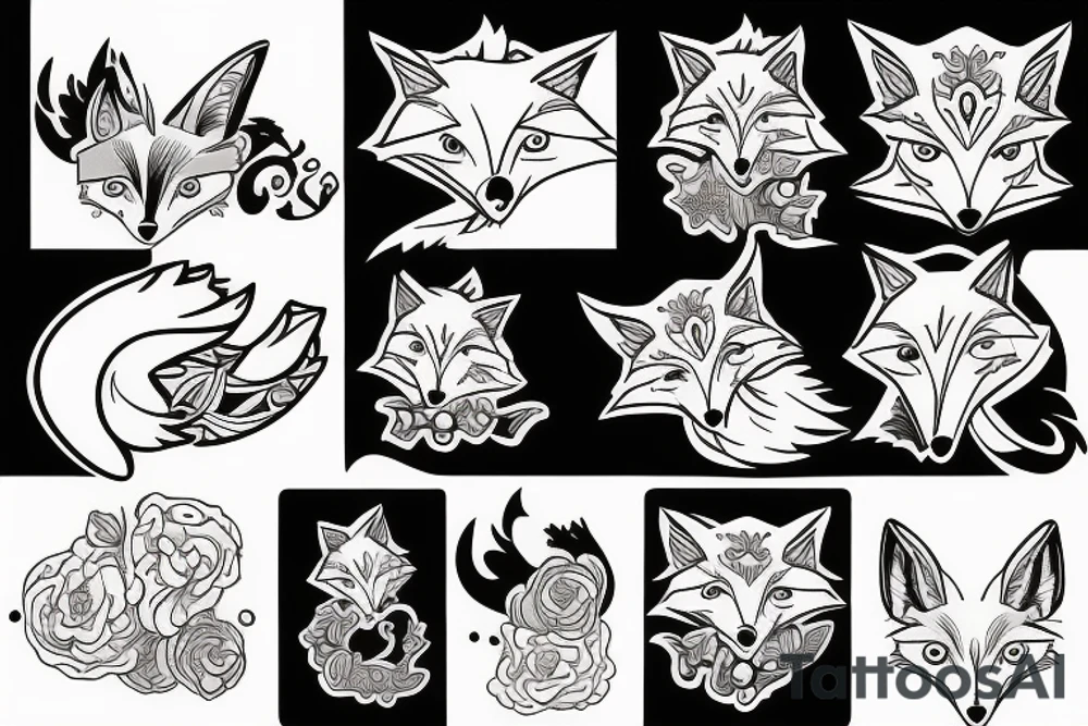 cunning fox tattoo idea