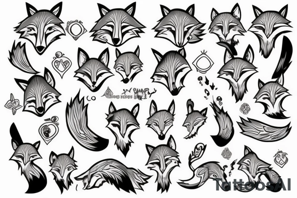 cunning fox tattoo idea