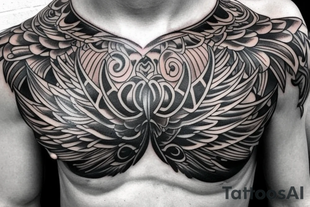 Phoenix Chest Tattoo Male tattoo idea