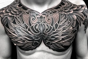 Phoenix Chest Tattoo Male tattoo idea