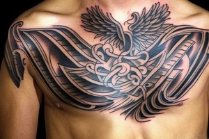 Phoenix Chest Tattoo Male tattoo idea