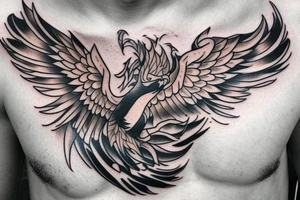 Phoenix Chest Tattoo Male tattoo idea