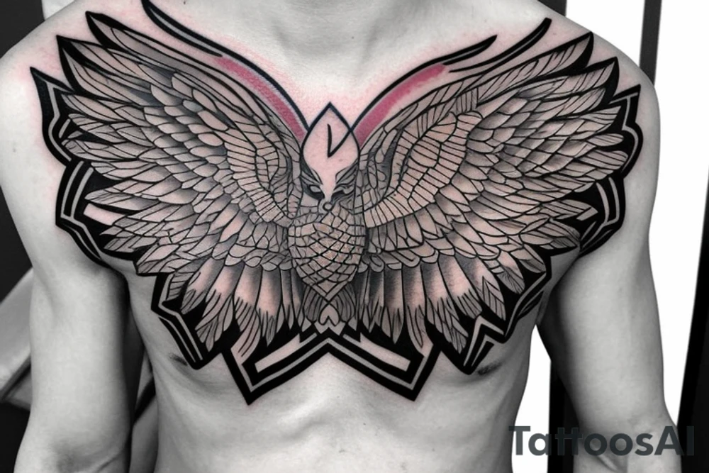 Phoenix Chest Tattoo Male tattoo idea