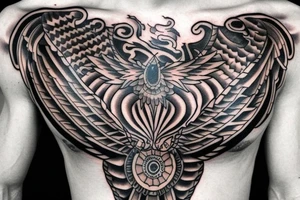 Phoenix Chest Tattoo Male tattoo idea