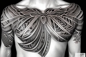 Phoenix Chest Tattoo Male tattoo idea