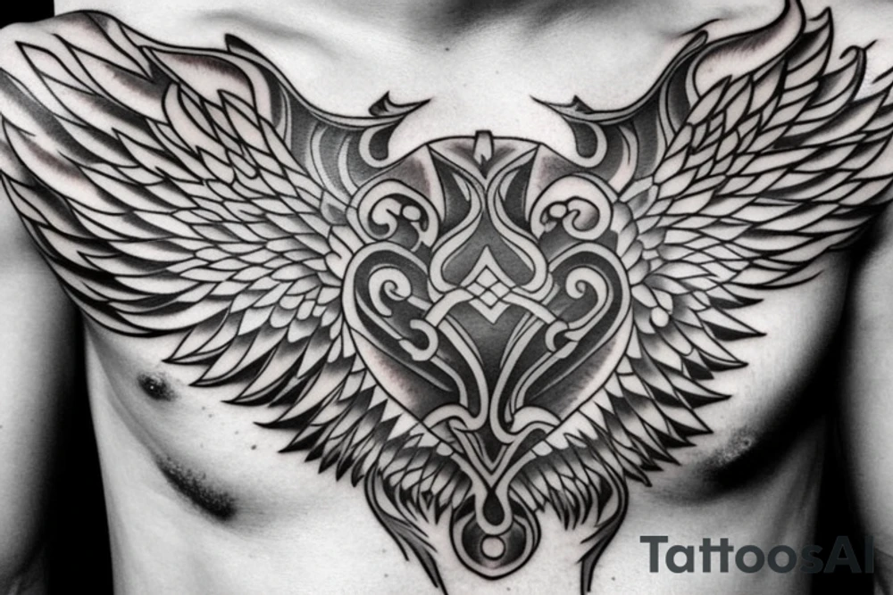 Phoenix Chest Tattoo Male tattoo idea