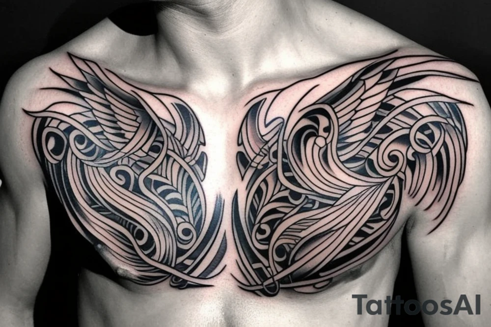 Phoenix Chest Tattoo Male tattoo idea