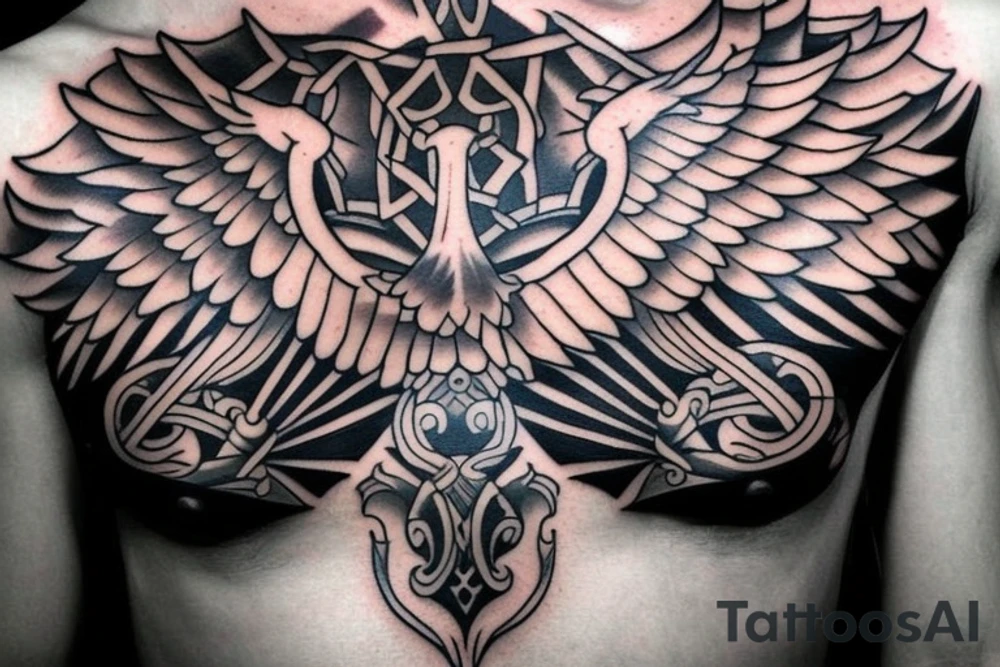Phoenix Chest Tattoo Male tattoo idea