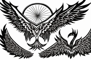 Phoenix spreading wings and rising from ashes Chest Tattoo Male tattoo idea