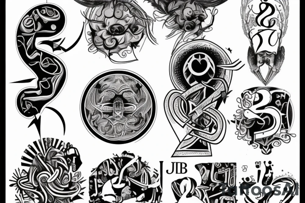 I want 3 initials that are connected some how in the following order:
JMR tattoo idea