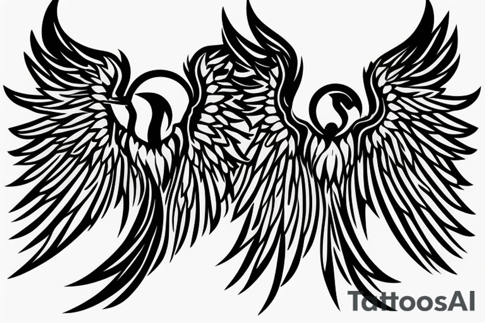 Phoenix spreading wings and rising from ashes Tattoo Male tattoo idea