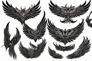 Phoenix spreading wings and rising from ashes Tattoo Male Chest tattoo idea