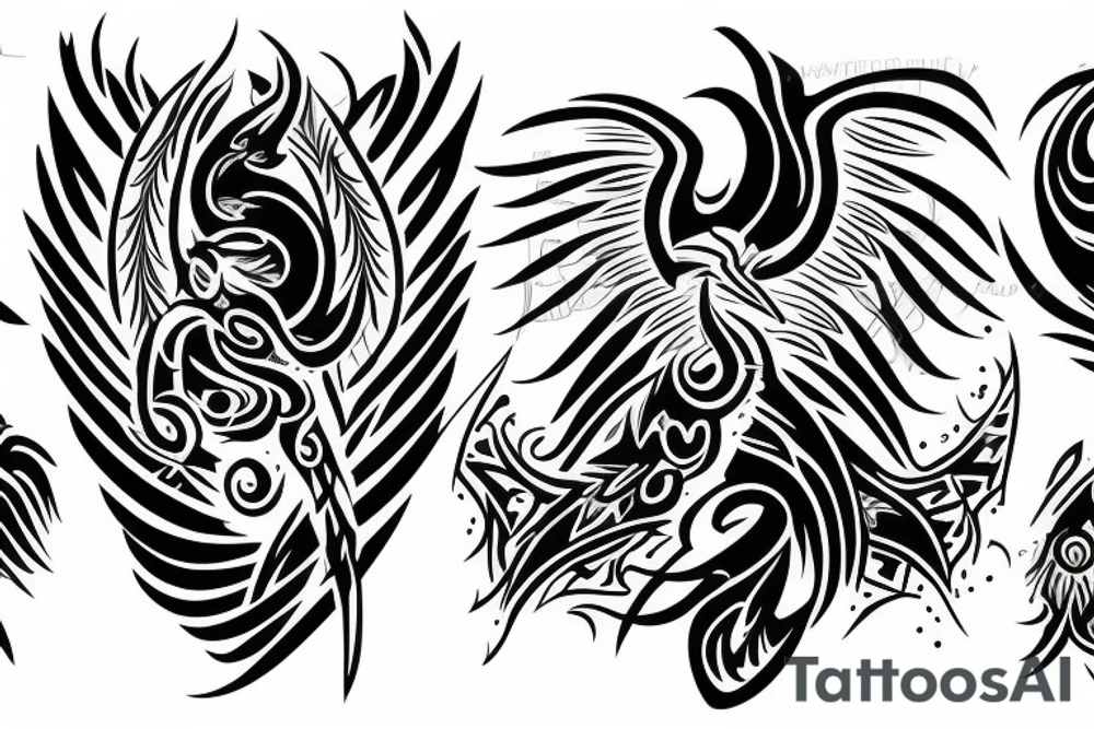 Phoenix rising from the ashes tattoo idea