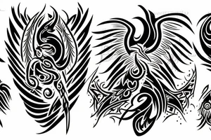 Phoenix rising from the ashes tattoo idea