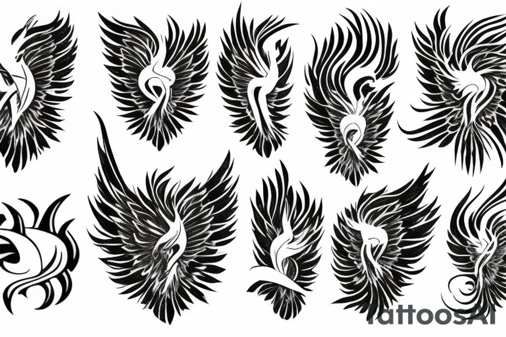 Phoenix rising from the ashes tattoo idea