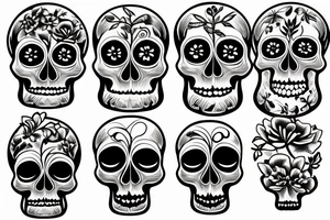 Skull with nature tattoo idea