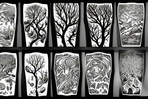 stream and trees tattoo tattoo idea