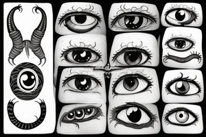 centipede with eyes tattoo idea