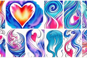 VERY small shoulder tattoo. flowing wave forming a heart tattoo idea