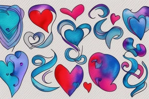 VERY small shoulder tattoo. flowing wave forming a heart tattoo idea