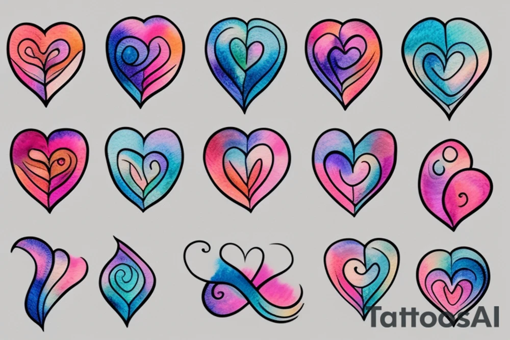 VERY small shoulder tattoo. flowing wave forming a heart tattoo idea