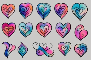 VERY small shoulder tattoo. flowing wave forming a heart tattoo idea
