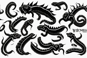 gothic centipede tattoo idea