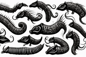 gothic centipede tattoo idea
