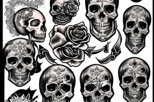 gothic skull tattoo idea