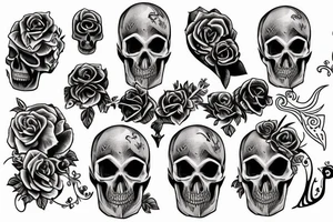 gothic skull tattoo idea