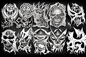 gothic berserk logo tattoo idea