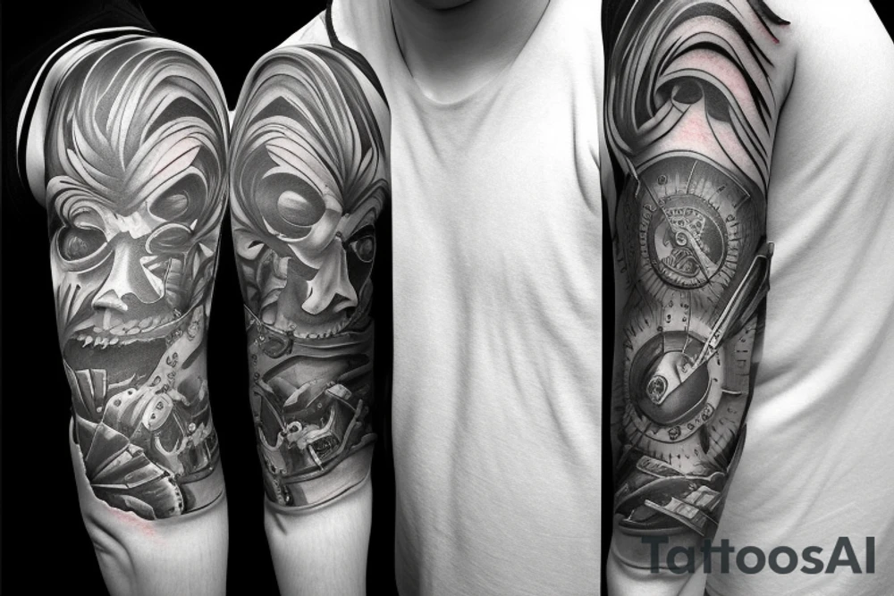 Sleeve tattoo of my cars tattoo idea