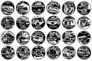 Sleeve tattoo of my cars tattoo idea